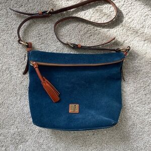 Dooney & Bourke Navy and Tan Crossbody Bag
